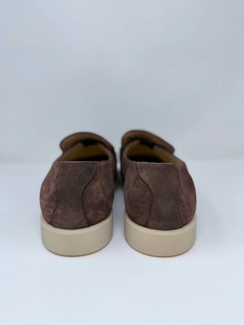 New Stuart Weitzman Aurelio Loafer Dark Brown Suede Sz 10.5